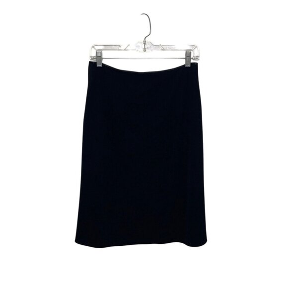 Vtg Y2k Banana Republic Women's Black Lined A-Line Skirt Size 6 Wool Blend - Picture 1 of 7